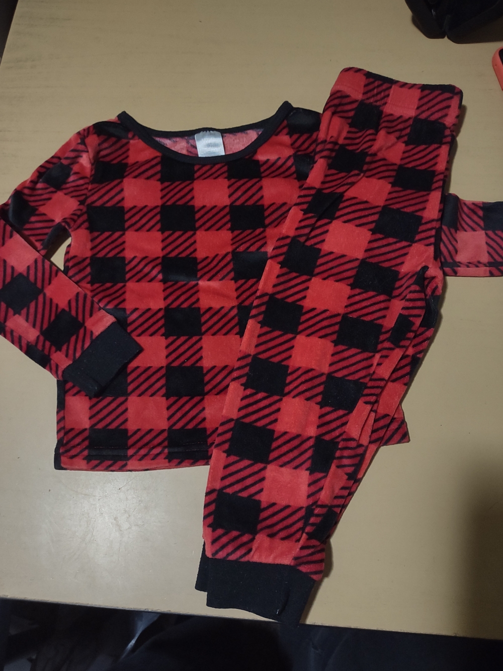 Kids Red and Black Buffalo Plaid Pajama Set -
